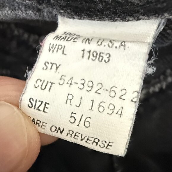 Vintage Roper Jeans Tall High Rise Black Tapered Leg Made USA 90s Western - Picture 5 of 11